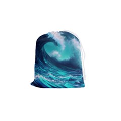 Tsunami Tidal Wave Ocean Waves Sea Nature Water Drawstring Pouch (small) by Jancukart