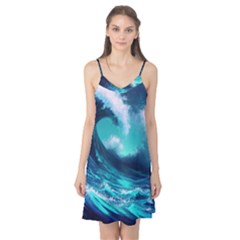 Tsunami Tidal Wave Ocean Waves Sea Nature Water Camis Nightgown  by Jancukart