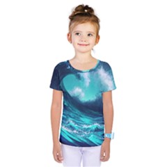 Tsunami Tidal Wave Ocean Waves Sea Nature Water Kids  One Piece Tee