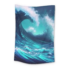 Tsunami Tidal Wave Ocean Waves Sea Nature Water Small Tapestry by Jancukart