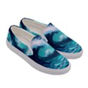 Tsunami Tidal Wave Ocean Waves Sea Nature Water Women s Canvas Slip Ons View3