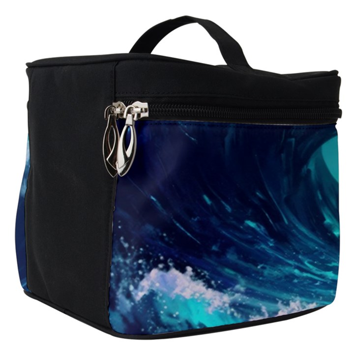 Tsunami Tidal Wave Ocean Waves Sea Nature Water Make Up Travel Bag (Small)