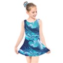 Tsunami Tidal Wave Ocean Waves Sea Nature Water Kids  Skater Dress Swimsuit View1