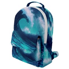 Tsunami Tidal Wave Ocean Waves Sea Nature Water Flap Pocket Backpack (small)