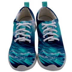 Tsunami Tidal Wave Ocean Waves Sea Nature Water Mens Athletic Shoes