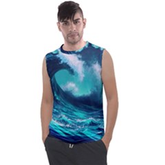 Tsunami Tidal Wave Ocean Waves Sea Nature Water Men s Regular Tank Top by Jancukart