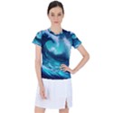 Tsunami Tidal Wave Ocean Waves Sea Nature Water Women s Sports Top View1