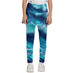 Tsunami Tidal Wave Ocean Waves Sea Nature Water Kids  Skirted Pants