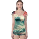 Storm Tsunami Waves Ocean Sea Nautical Nature 2 Boyleg Leotard  View1