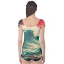 Storm Tsunami Waves Ocean Sea Nautical Nature 2 Boyleg Leotard  View2