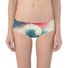 Storm Tsunami Waves Ocean Sea Nautical Nature 2 Classic Bikini Bottoms by Jancukart