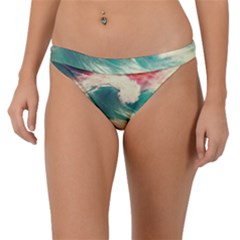 Storm Tsunami Waves Ocean Sea Nautical Nature 2 Band Bikini Bottoms