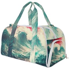 Storm Tsunami Waves Ocean Sea Nautical Nature 2 Burner Gym Duffel Bag