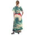 Storm Tsunami Waves Ocean Sea Nautical Nature 2 Front Wrap High Low Dress View2