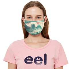 Storm Tsunami Waves Ocean Sea Nautical Nature 2 Cloth Face Mask (adult)