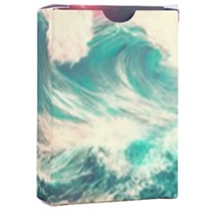 Storm Tsunami Waves Ocean Sea Nautical Nature 2 Playing Cards Single Design (rectangle) With Custom Box by Jancukart