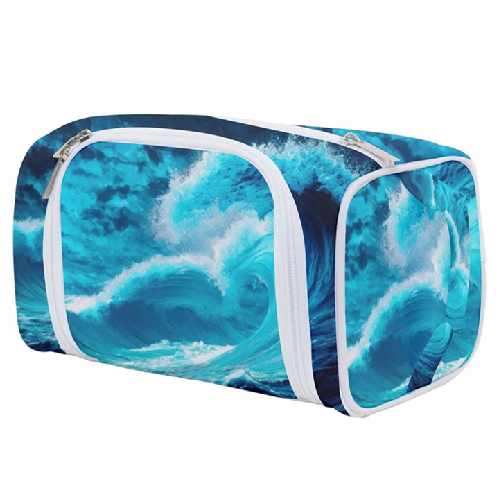 Waves Ocean Sea Tsunami Nautical 3 Toiletries Pouch