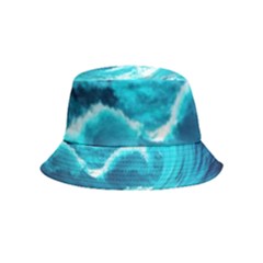 Waves Ocean Sea Tsunami Nautical 3 Inside Out Bucket Hat (kids)