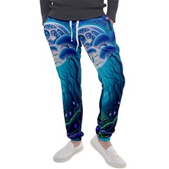 Forrest Jungle Blue Artwork Men s Jogger Sweatpants by Jancukart