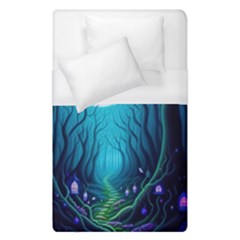 Forrest Jungle Blue Artwork Duvet Cover (single Size)