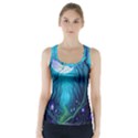 Forrest Jungle Blue Artwork Racer Back Sports Top View1