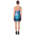 Forrest Jungle Blue Artwork One Shoulder Ring Trim Bodycon Dress View2