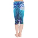 Forrest Jungle Blue Artwork Kids  Capri Leggings  View2