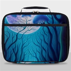 Forrest Jungle Blue Artwork Full Print Lunch Bag