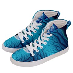 Forrest Jungle Blue Artwork Women s Hi-top Skate Sneakers