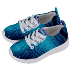 Forrest Jungle Blue Artwork Kids  Lightweight Sports Shoes