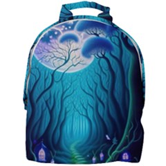 Forrest Jungle Blue Artwork Mini Full Print Backpack by Jancukart