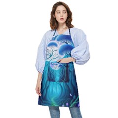 Forrest Jungle Blue Artwork Pocket Apron