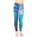 Forrest Jungle Blue Artwork Kids  Classic Winter Leggings View1