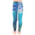 Forrest Jungle Blue Artwork Kids  Classic Winter Leggings View2