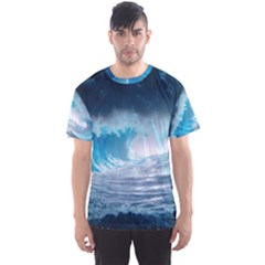 Thunderstorm Storm Tsunami Waves Ocean Sea Men s Sport Mesh Tee