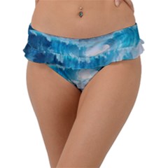 Thunderstorm Storm Tsunami Waves Ocean Sea Frill Bikini Bottoms