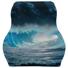 Thunderstorm Storm Tsunami Waves Ocean Sea Car Seat Velour Cushion  by Jancukart