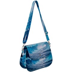 Thunderstorm Storm Tsunami Waves Ocean Sea Saddle Handbag