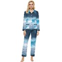 Thunderstorm Storm Tsunami Waves Ocean Sea Womens  Long Sleeve Velvet Pocket Pajamas Set View1