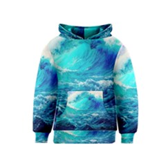 Tsunami Waves Ocean Sea Nautical Nature Water Nature Kids  Pullover Hoodie