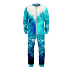 Tsunami Waves Ocean Sea Nautical Nature Water Nature Onepiece Jumpsuit (kids)