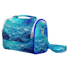 Tsunami Waves Ocean Sea Nautical Nature Water Nature Satchel Shoulder Bag by Jancukart