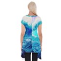 Tsunami Waves Ocean Sea Nautical Nature Water Nature Short Sleeve Side Drop Tunic View2