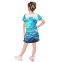 Tsunami Waves Ocean Sea Nautical Nature Water Nature Kids  Short Sleeve Velvet Dress View2