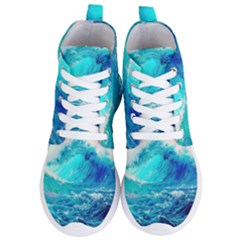 Tsunami Waves Ocean Sea Nautical Nature Water Nature Women s Lightweight High Top Sneakers