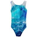 Tsunami Waves Ocean Sea Nautical Nature Water Nature Kids  Cut-Out Back One Piece Swimsuit View1