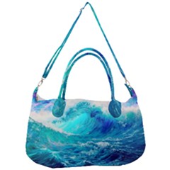 Tsunami Waves Ocean Sea Nautical Nature Water Nature Removable Strap Handbag