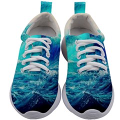 Tsunami Waves Ocean Sea Nautical Nature Water Nature Kids Athletic Shoes