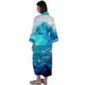 Tsunami Waves Ocean Sea Nautical Nature Water Nature Maxi Satin Kimono View2