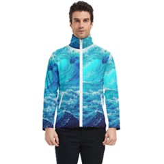 Tsunami Waves Ocean Sea Nautical Nature Water Nature Men s Bomber Jacket